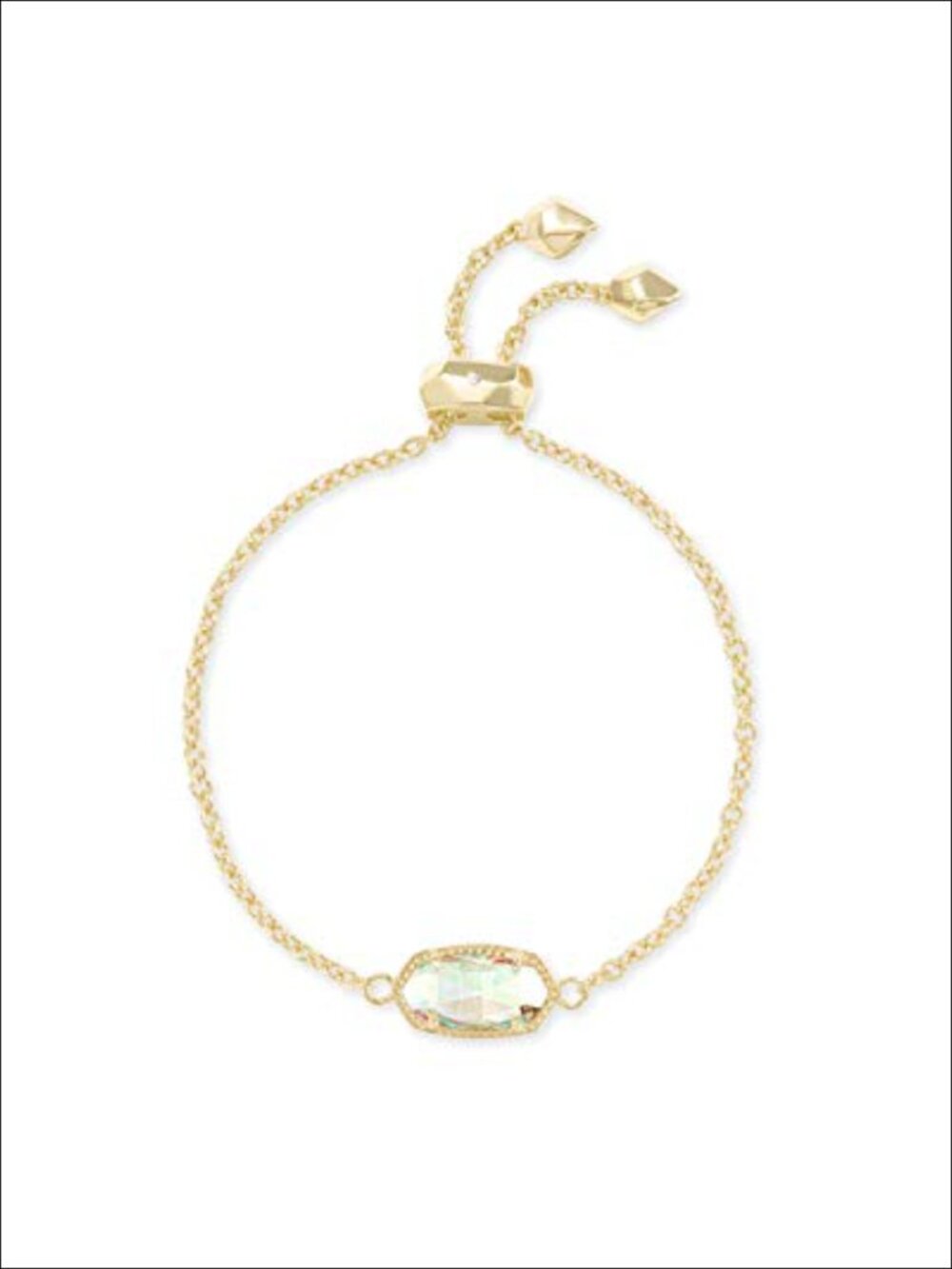 Adjustable Chain Bracelet with Custom Stone, Gold-Plated